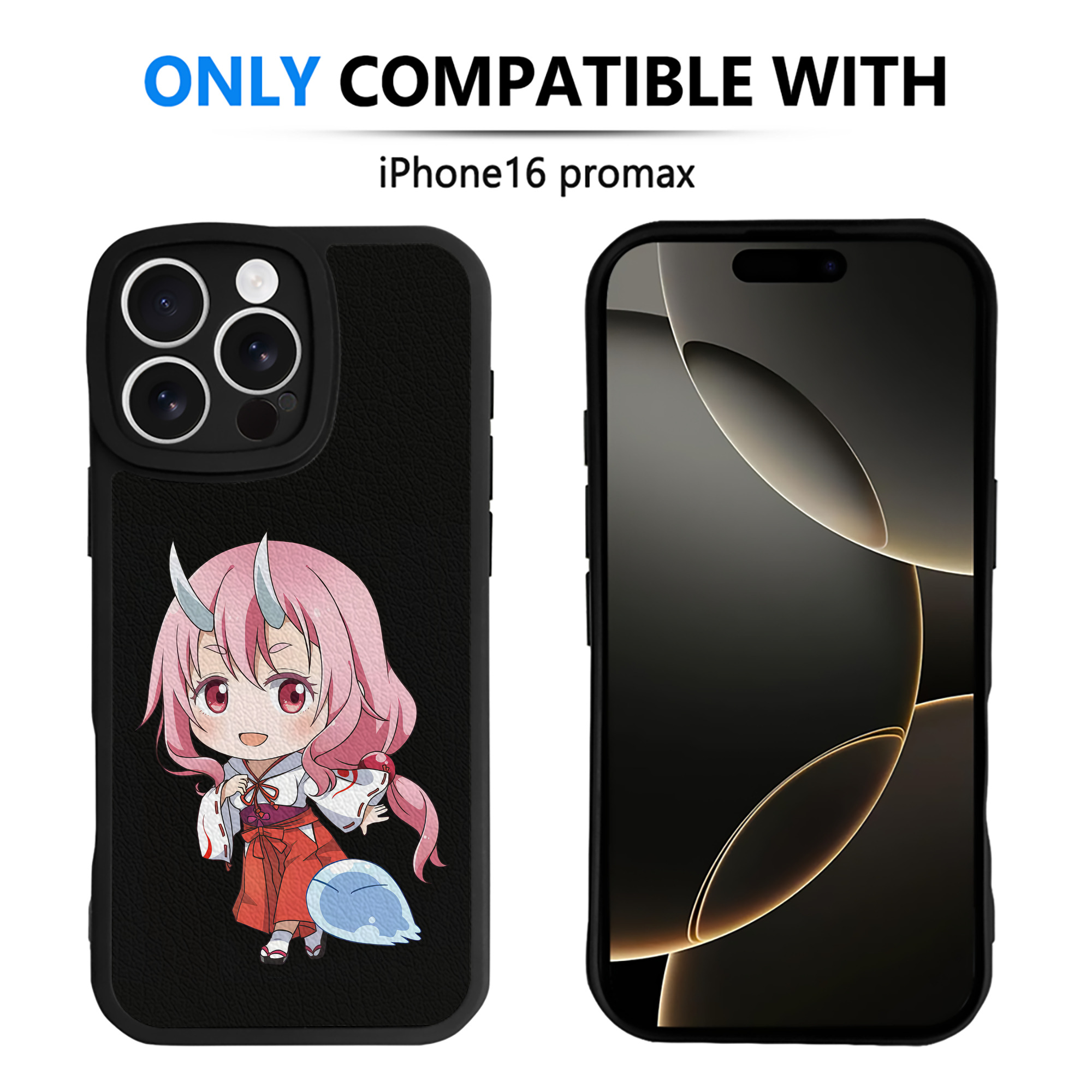 転スラ Regarding Reincarnated to Slime 【iPhone 16シリーズ対応】シリコンスマホケース（レザー調） 材質：シリコン